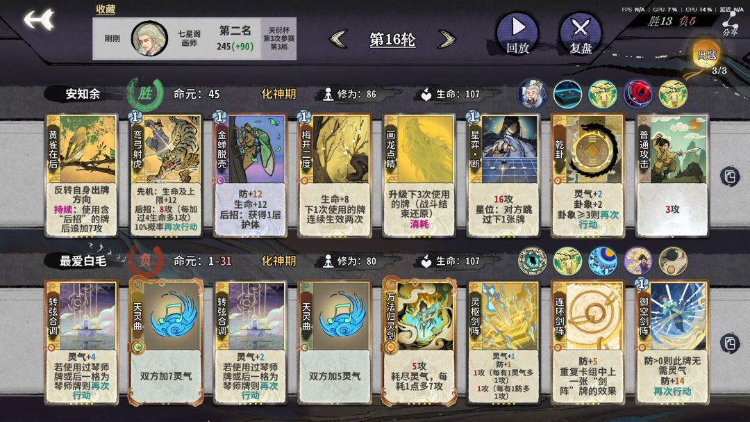 天衍杯战况 10