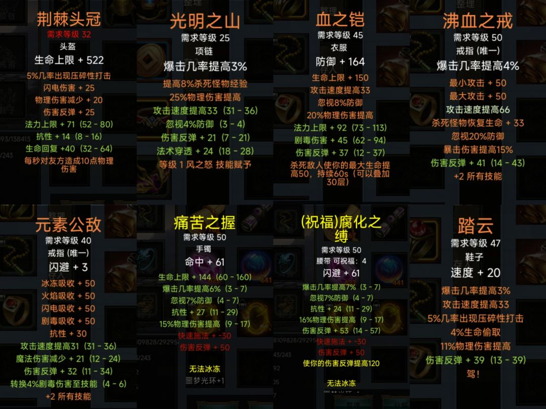 1217 T2双修战士装备遍览 2