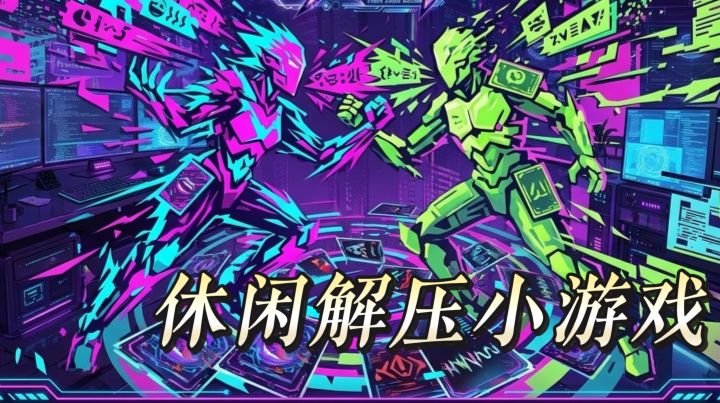 满屏网络热梗趣味对线 赛博朋克卡牌肉鸽休闲解压小游戏截图