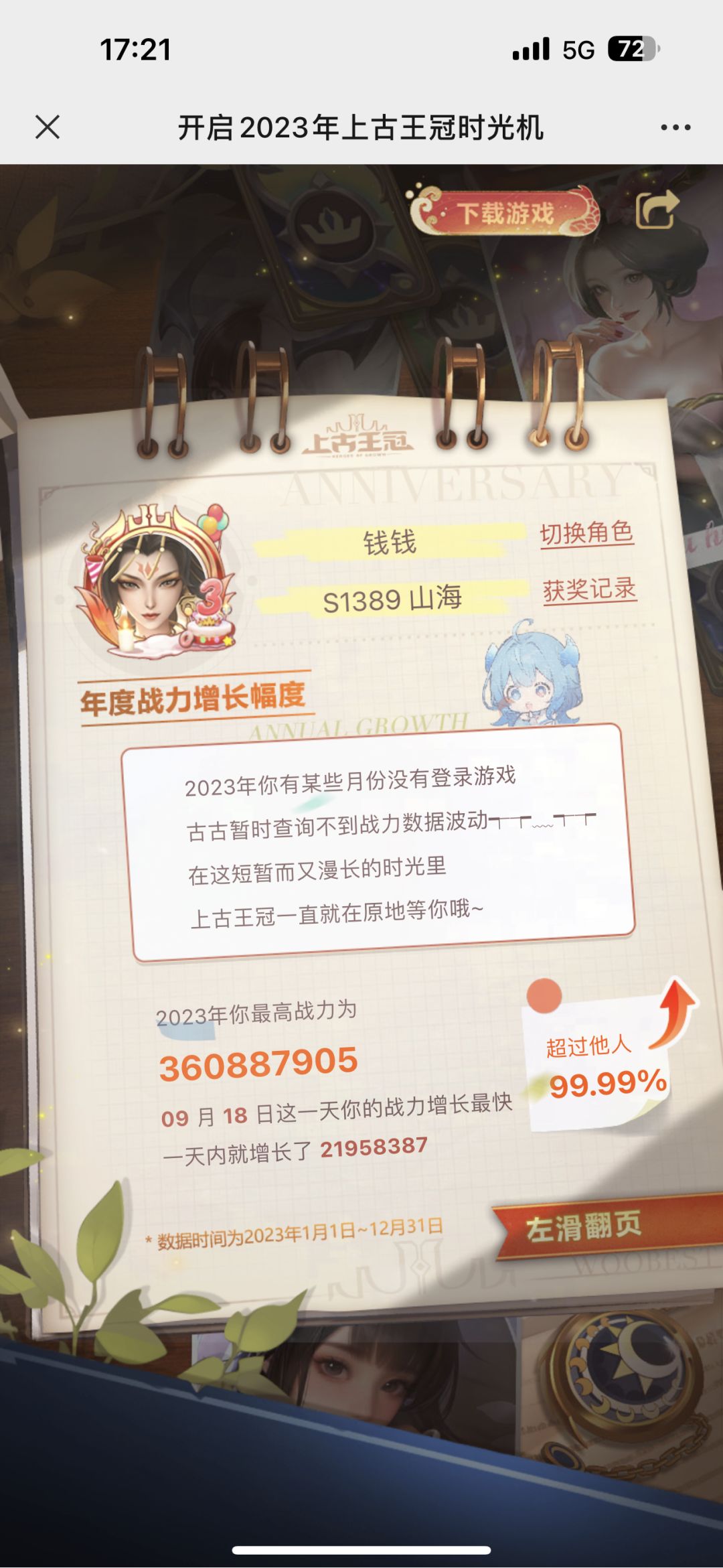 最近大家对攻略区意见很大哈,那今天不发攻略,来回顾一下属于我的上古2023吧 2