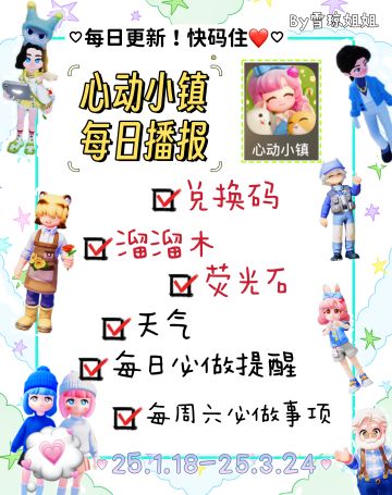 4.4心动小镇每日播报及重点攻略导航总贴
