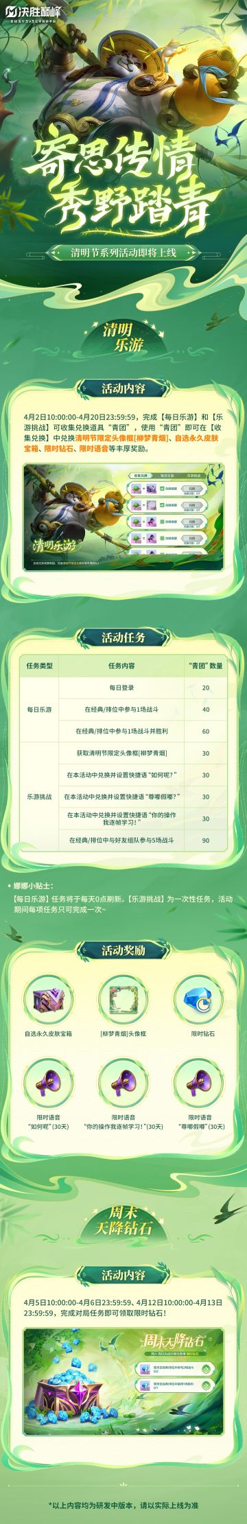 ▲「清明乐游」活动介绍▲