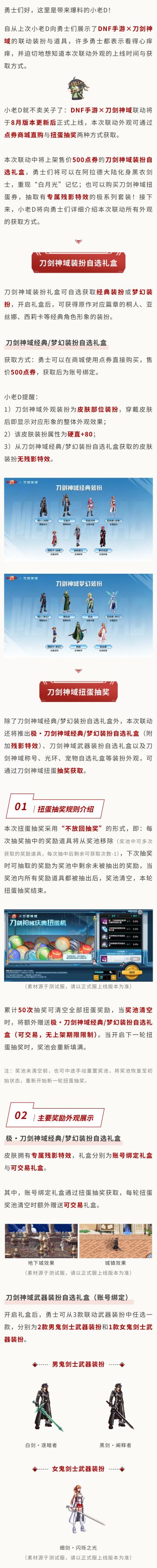 DNF手游×刀剑神域联动外观获取方式爆料！