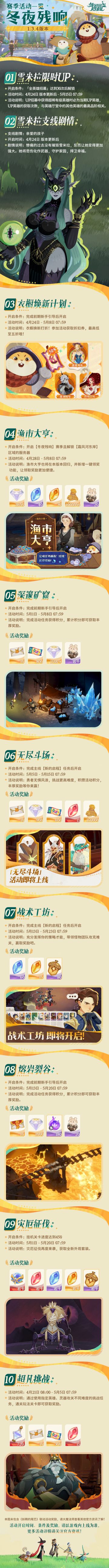 「冬夜残响」赛季丨1.3.4版本活动一览
