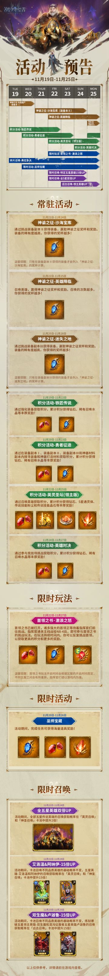 活动日历丨全新活动上线，特定召唤限时开启！