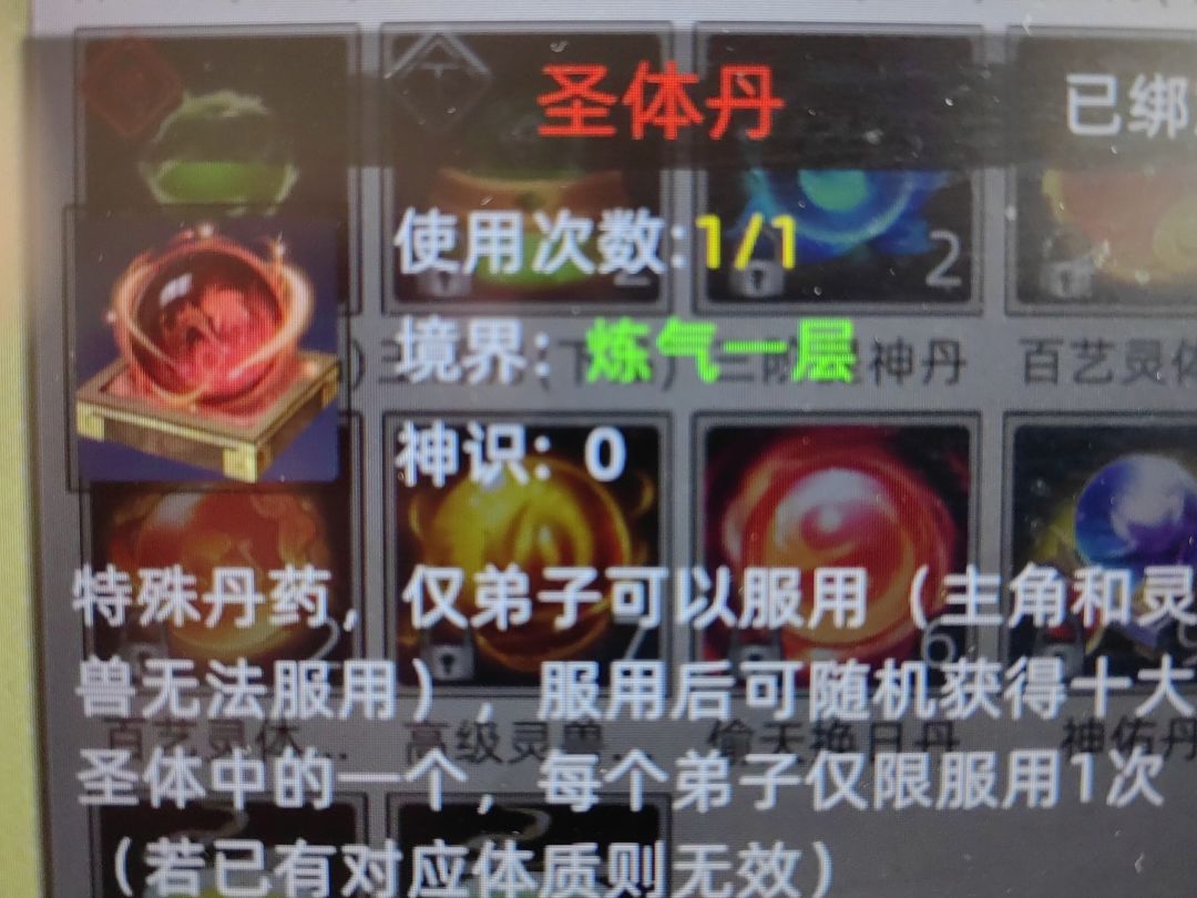 十大圣体自选和随机丹冲突不 1