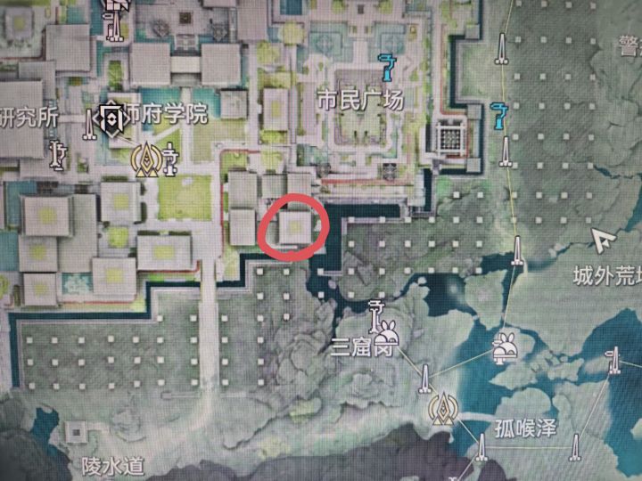 求个大佬这栋楼顶的滑索点位截图