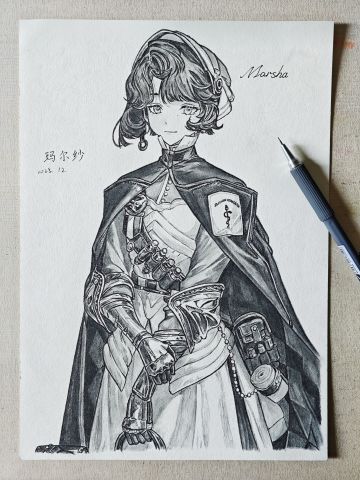[铅笔手绘]玛尔纱(洞悉一）