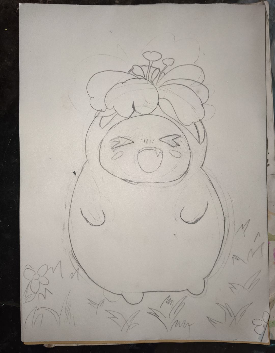 洛克王国绘画，菊~花梨 2