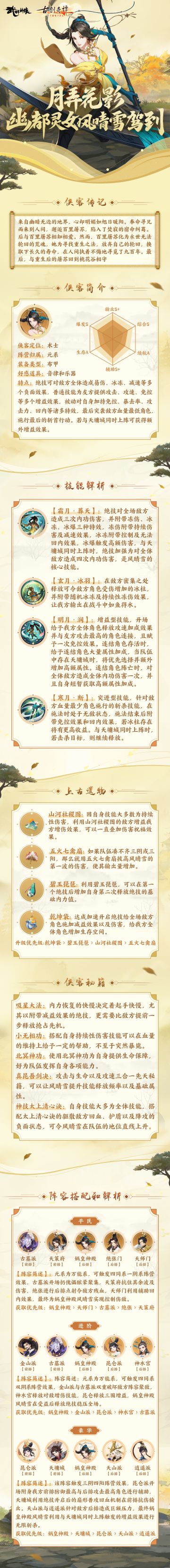 【大侠情报】月弄花影，幽都灵女风晴雪驾到