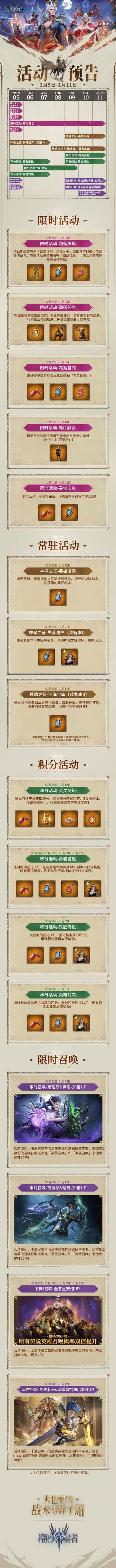 本周活动预告丨1月5日-1月11日