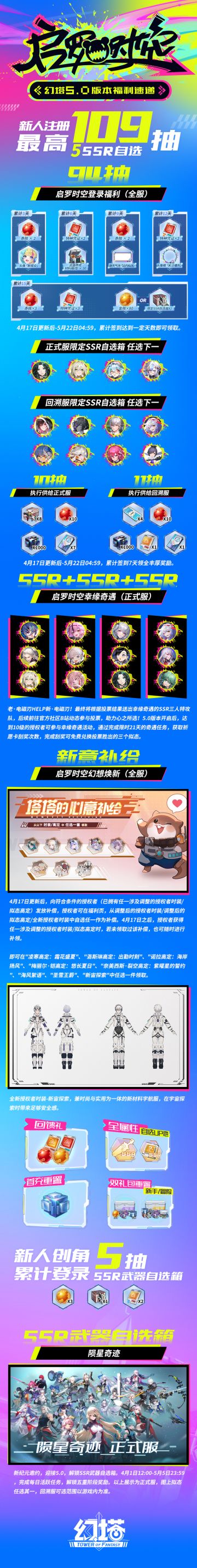 《幻塔》5.0启罗时空福利速递