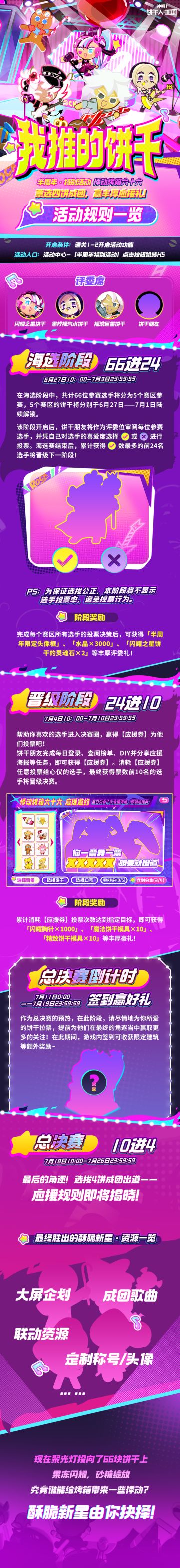 半周年特别企划「我推的饼干」赛制公开！