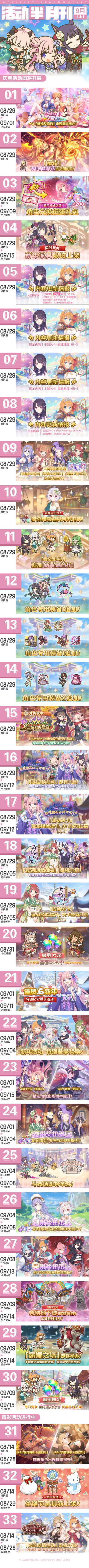 九月上旬常规活动开展预告