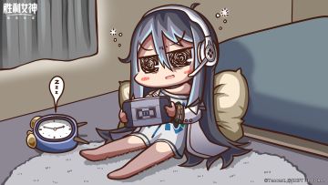 【世界睡眠日】艾可希雅，又在打电动哦，休息一下好不好