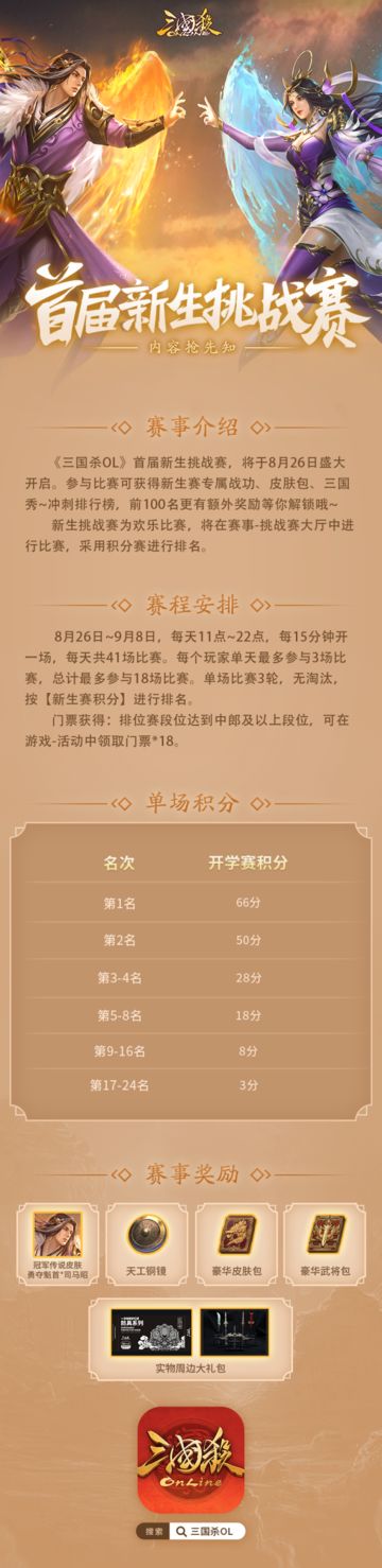 【三国杀OL】三国杀OL首届新生挑战赛