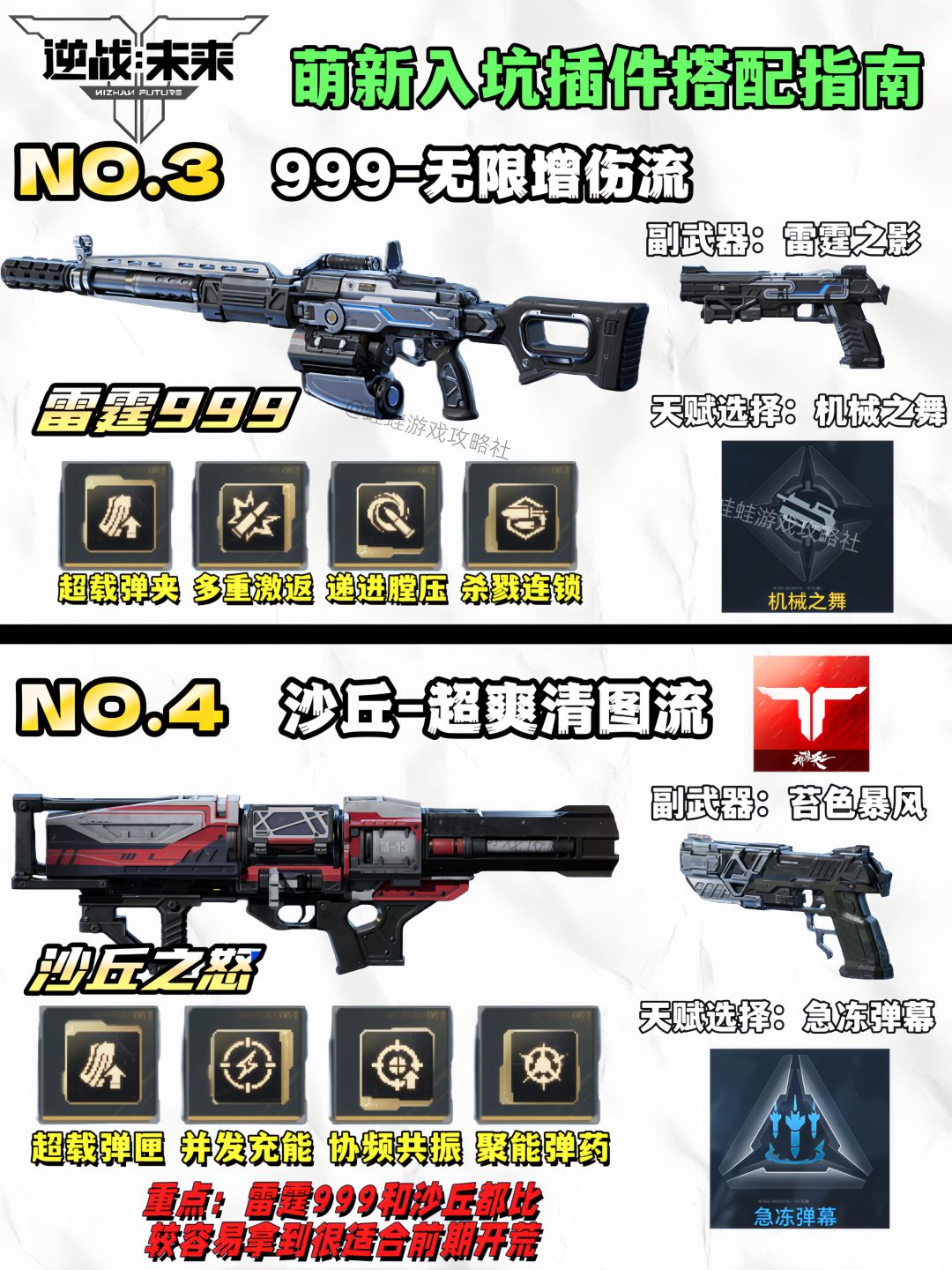 【首发征集】逆战未来公测萌新武器搭配推荐 2