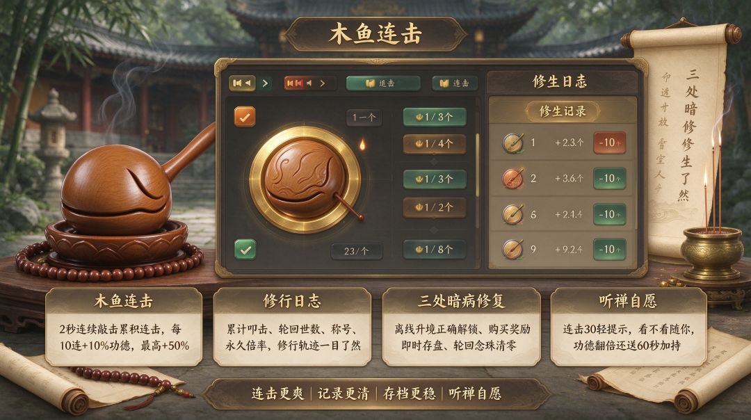 【v1.5.0】连击木鱼,越敲越上头🥁 2