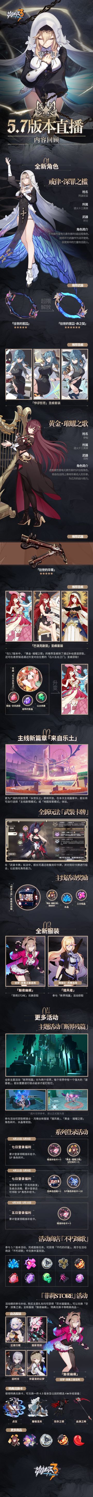 【有奖话题】5.7版本「深罪长歌」直播内容回顾，参与讨论赢周边！（已开奖）