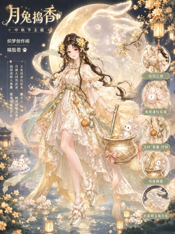 游戏设计稿｜🐇《月兔捣香》中秋系列截图
