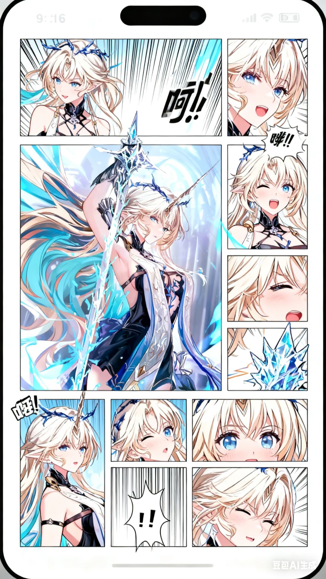 AI漫画加临摹手绘 2
