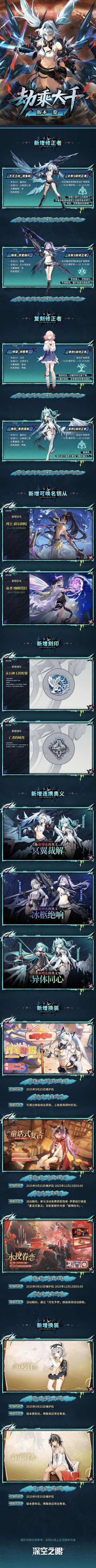 4.5版本「劫乘大千」版本一览