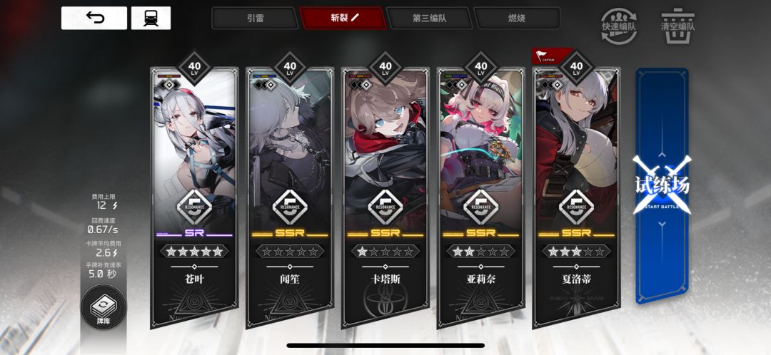 贴一个自己做的斩裂冰队伍截图