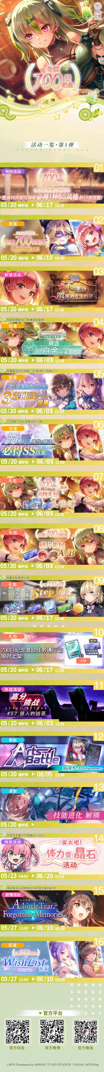 叮咚！「公测700日纪念」上半活动一览已送达！
