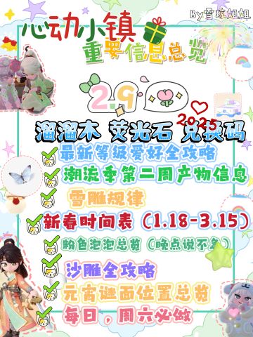 2.9心动小镇硬核资源，攻略总览