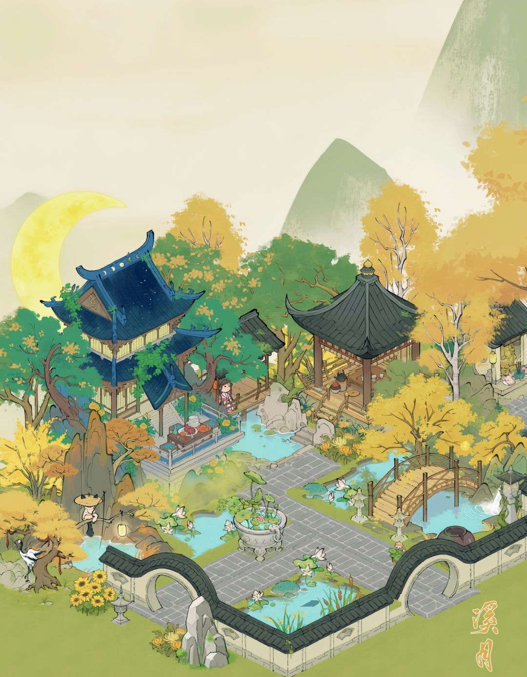 仙山小农 花满月盈 桂花浮玉小景 1