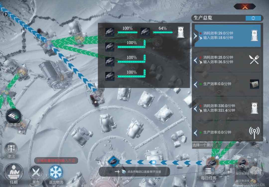 4 个煤矿厂连着能量塔为什么还是能量不足 3
