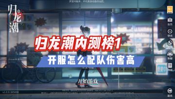 【归龙潮】内测榜1告诉你开服怎么配队伤害高