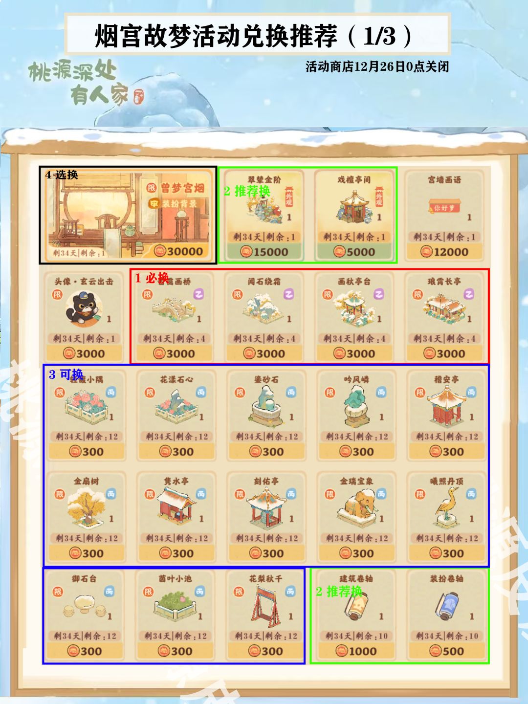 烟宫故梦活动商店兑换推荐 1