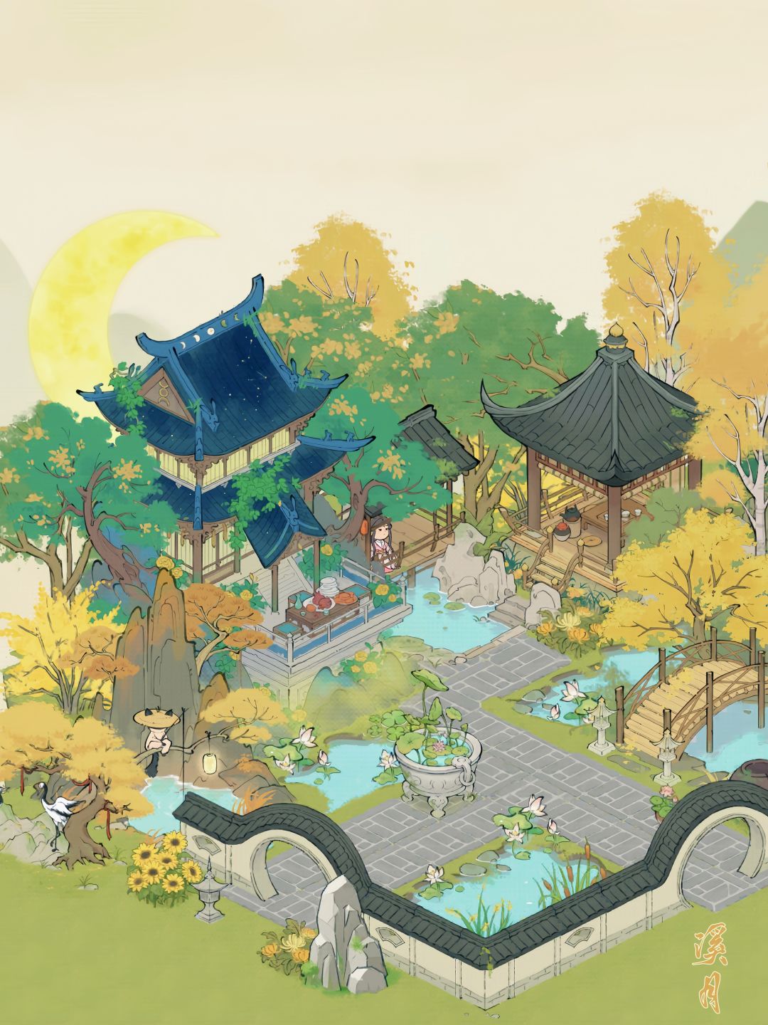 仙山小农 花满月盈 桂花浮玉小景 2