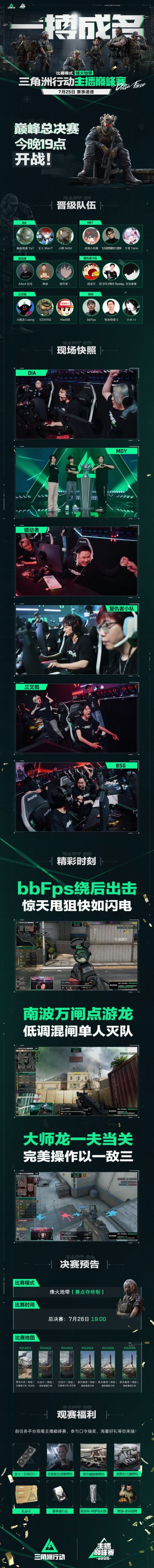 【主播巅峰赛】半决赛战报，今晚19点，总决赛巅峰之战！