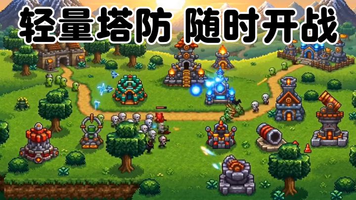 像素守卫战复古像素风,低配手机流畅运行截图