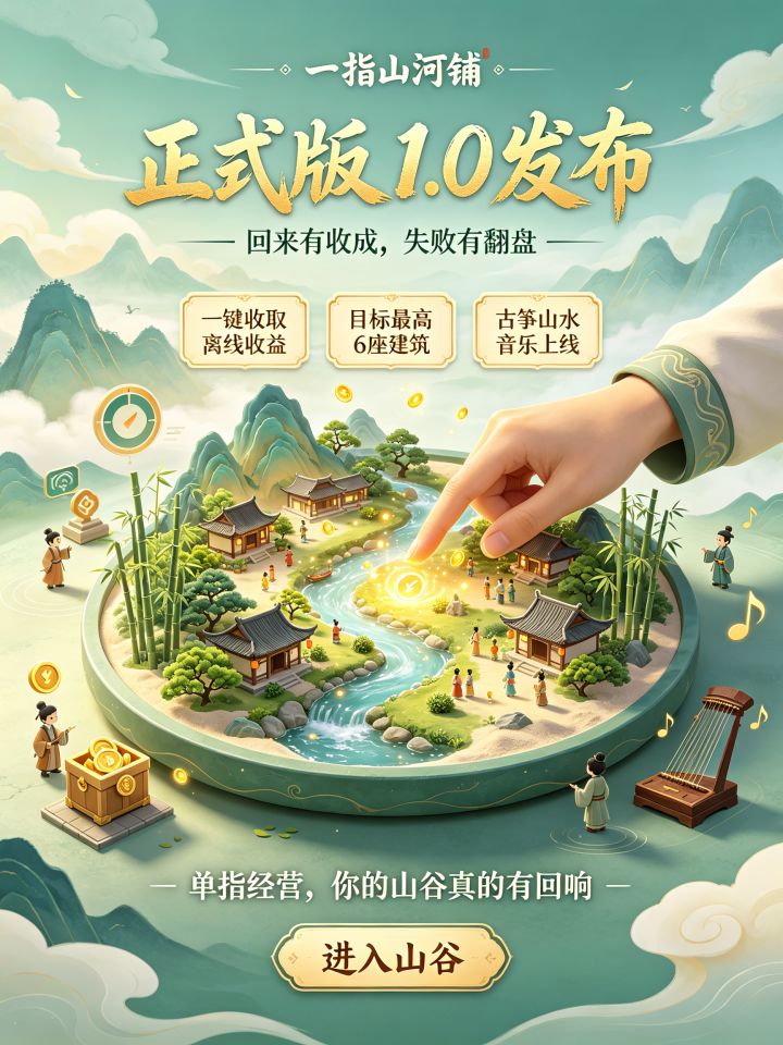《一指山河铺》正式版 1.0 发布公告截图
