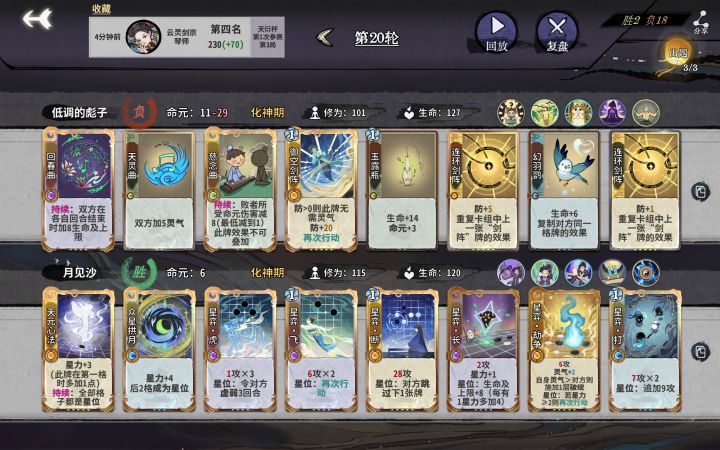 灵小月苟分20轮。截图