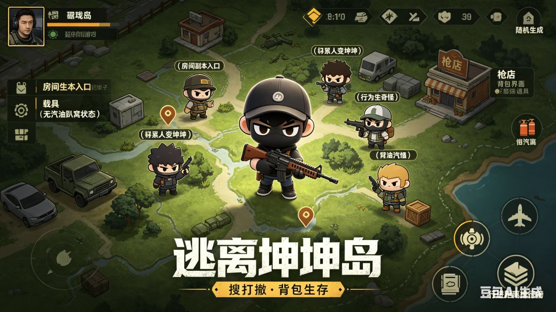 求资格,搜打撤游戏《逃离坤坤岛》 1