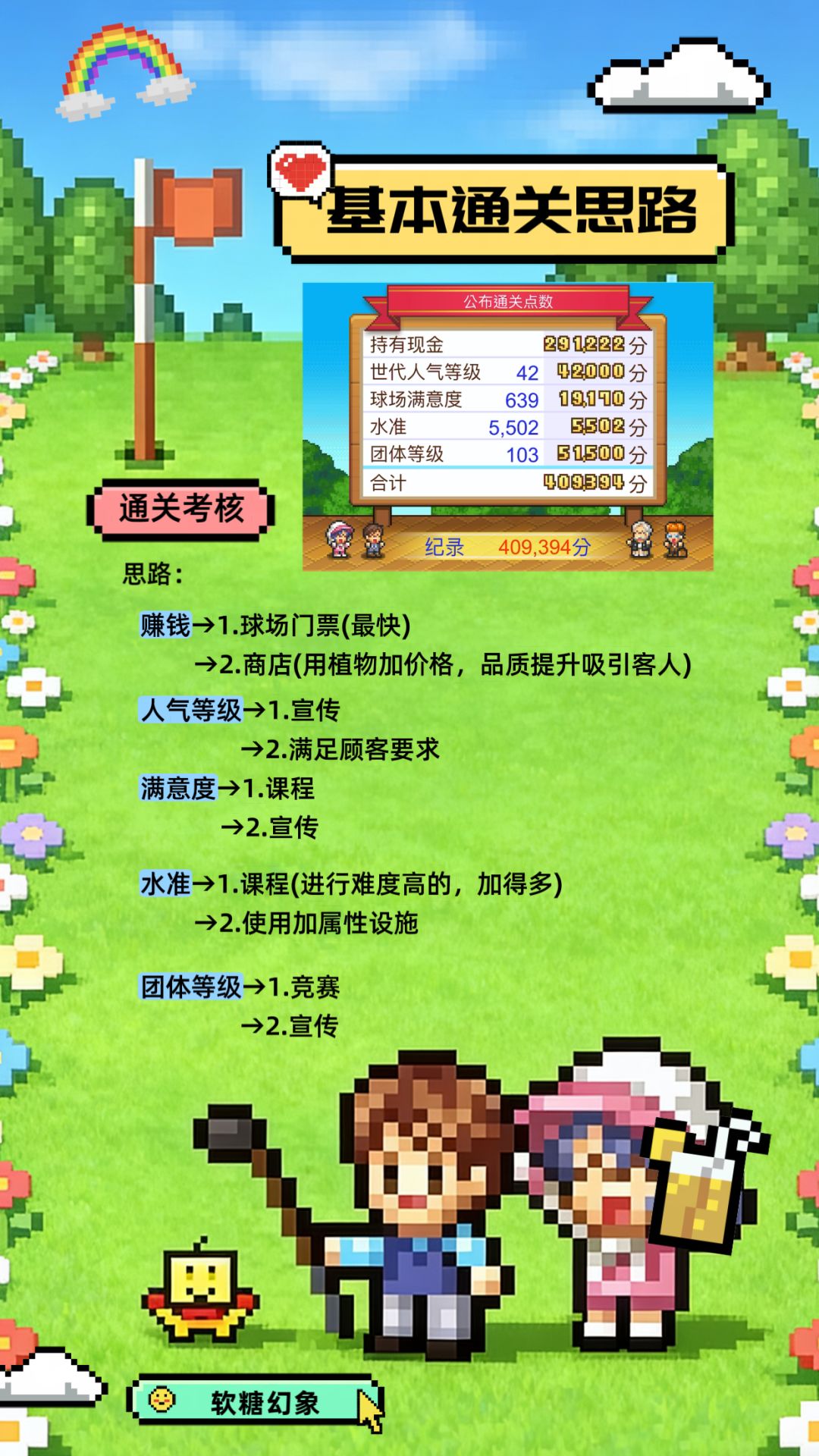开罗高尔夫之森一周目高分速通攻略和布局 2
