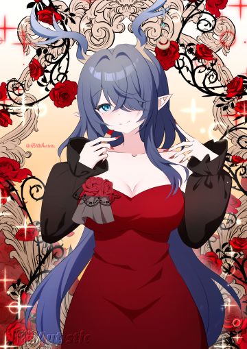 「辉月交映之时」绘画+原神五周年快乐～