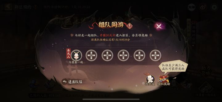 新区组队截图