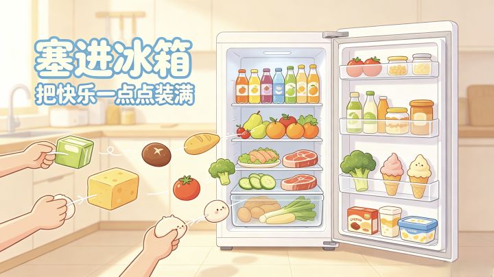 🔥目标是将所有物品塞进冰箱里，治愈又解压❗️截图