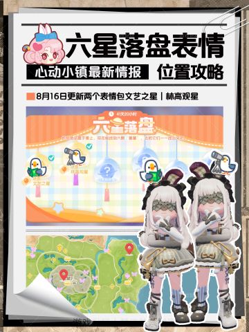 心动小镇｜六星落盘表情位置攻略1️⃣