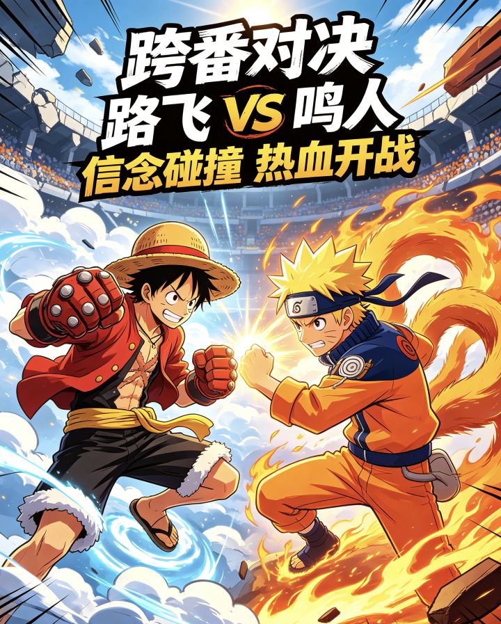 【跨番对决】路飞VS 漩涡鸣人截图