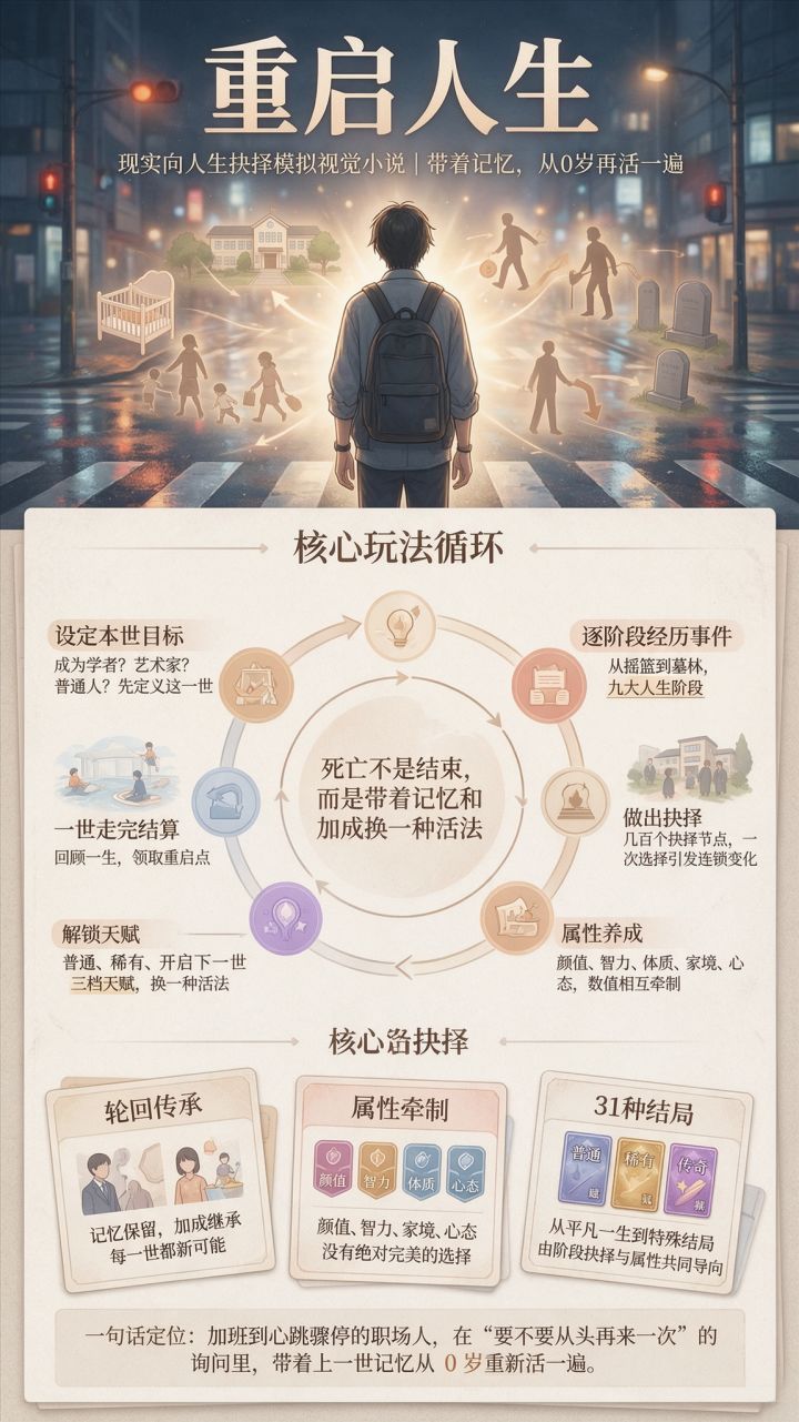 重启人生 核心玩法循环:死亡不是结束截图