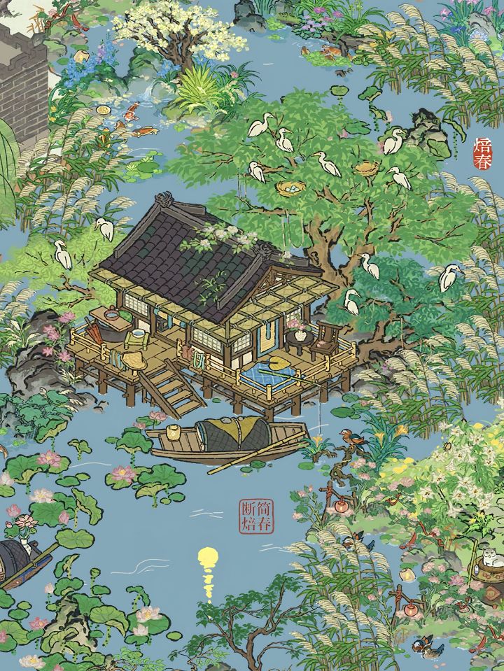 白鹭与芦苇截图