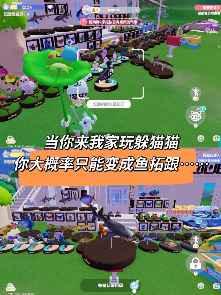 一个让你100%变成鱼/鸟/虫拓印的躲猫猫🤣截图