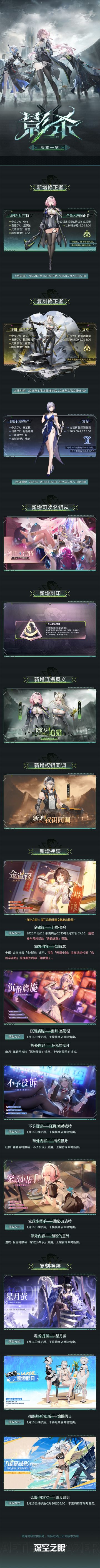 3.10版本「影杀」版本一览