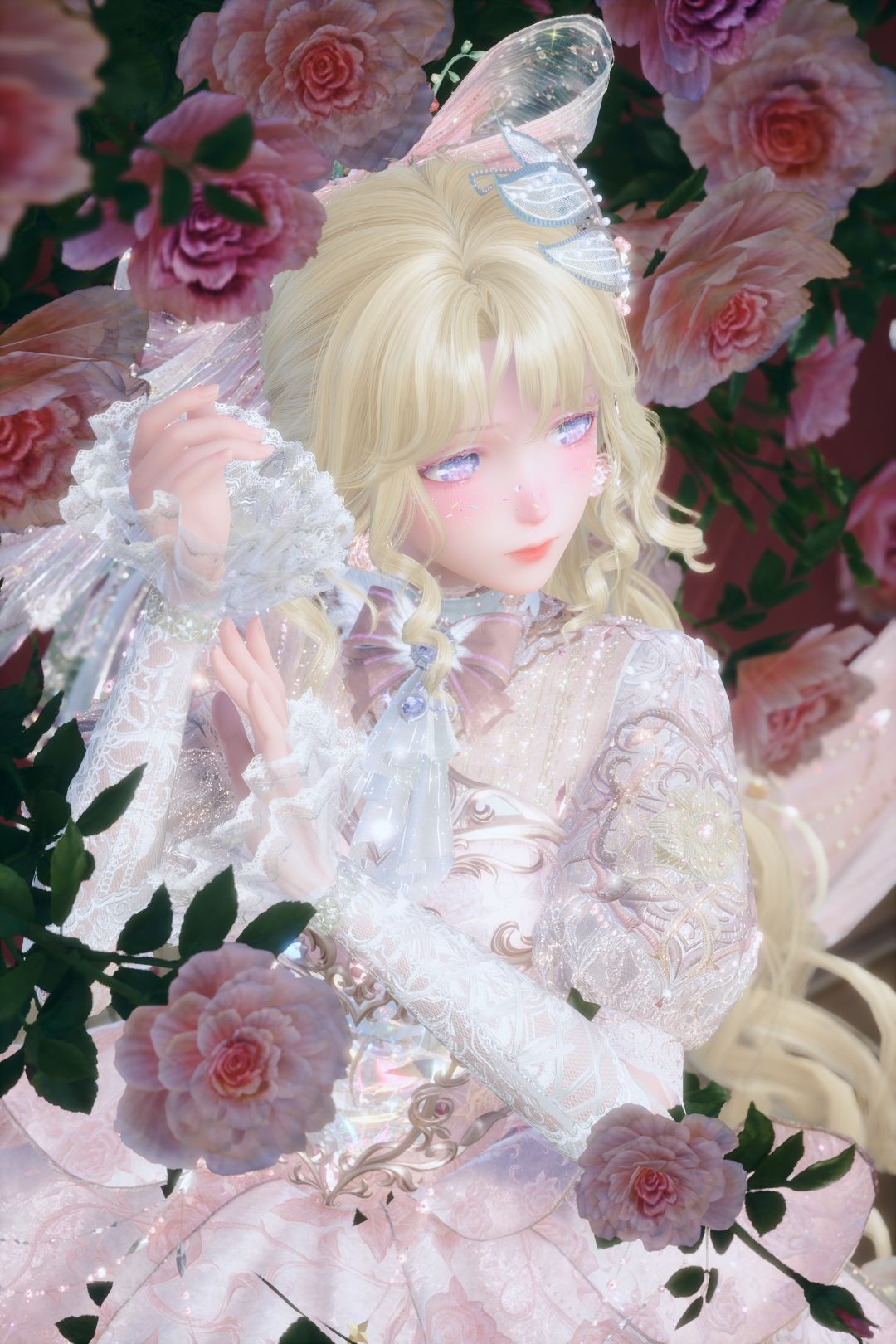 满园玫瑰盛放,落一襟朦胧花香 5